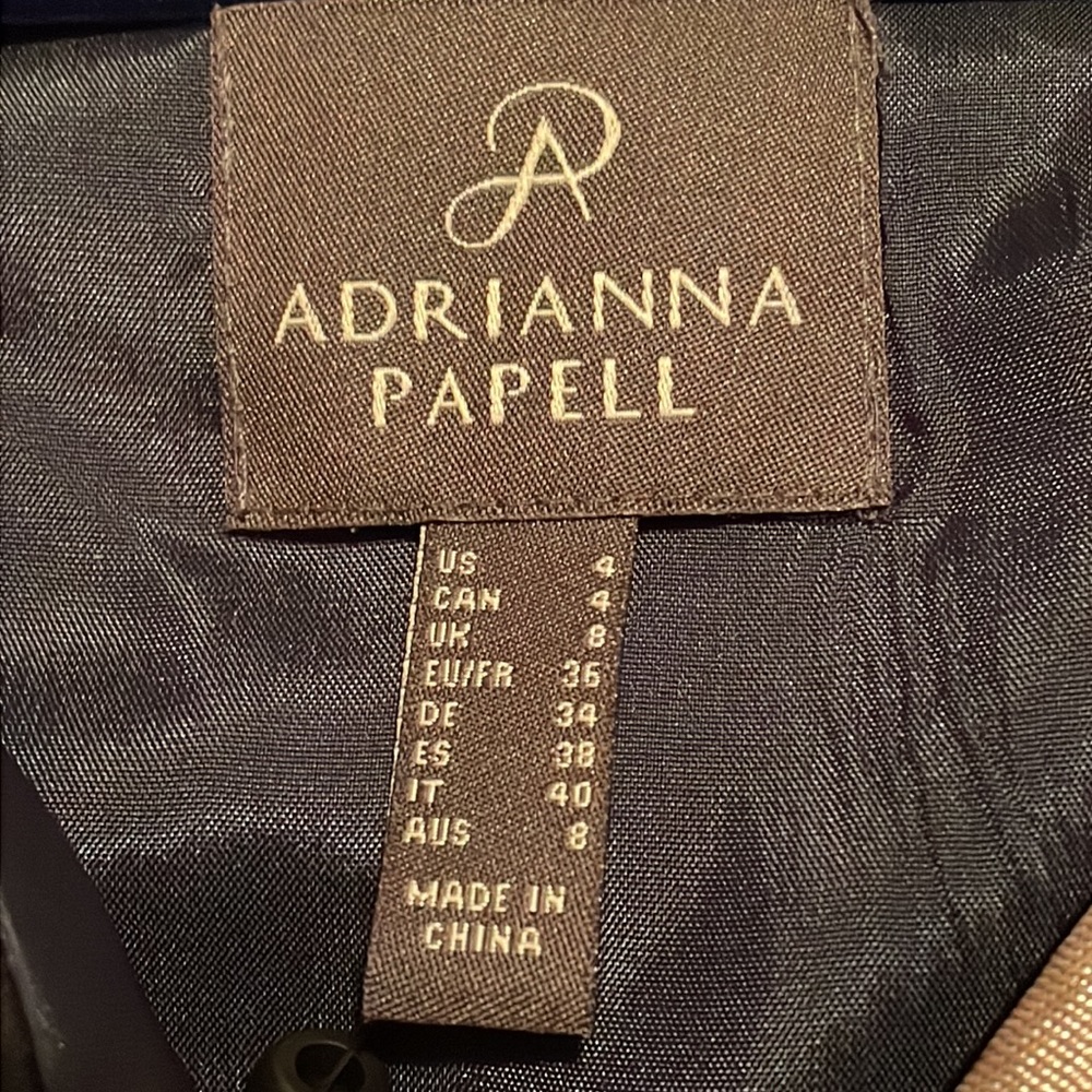 Navy & pink asymmetrical floral high low gown, women 4 - Picture 3 of 10